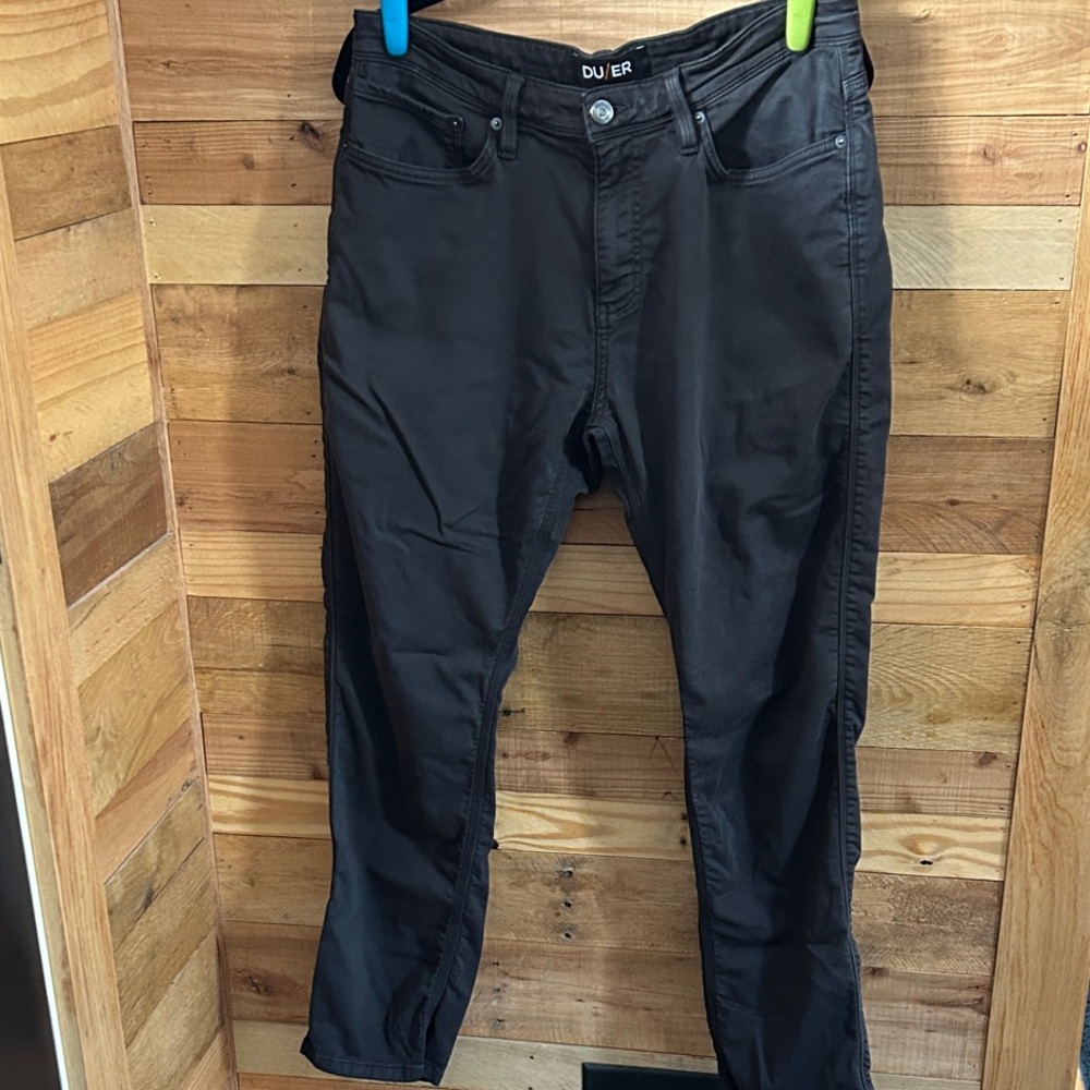 DUER Men's Slim Fit Black Jeans